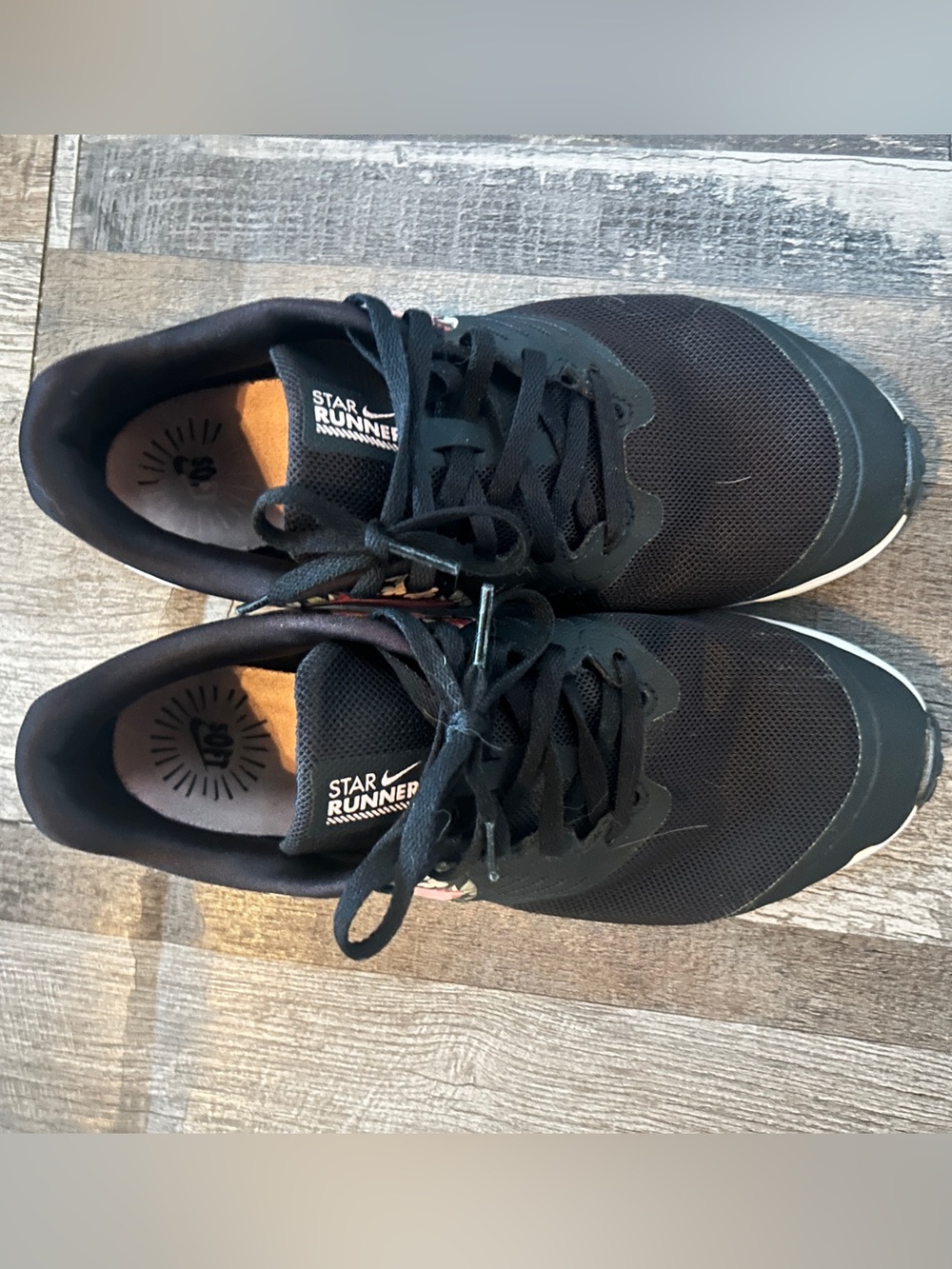 Nike Kids Star Runner Black Mesh Sneakers